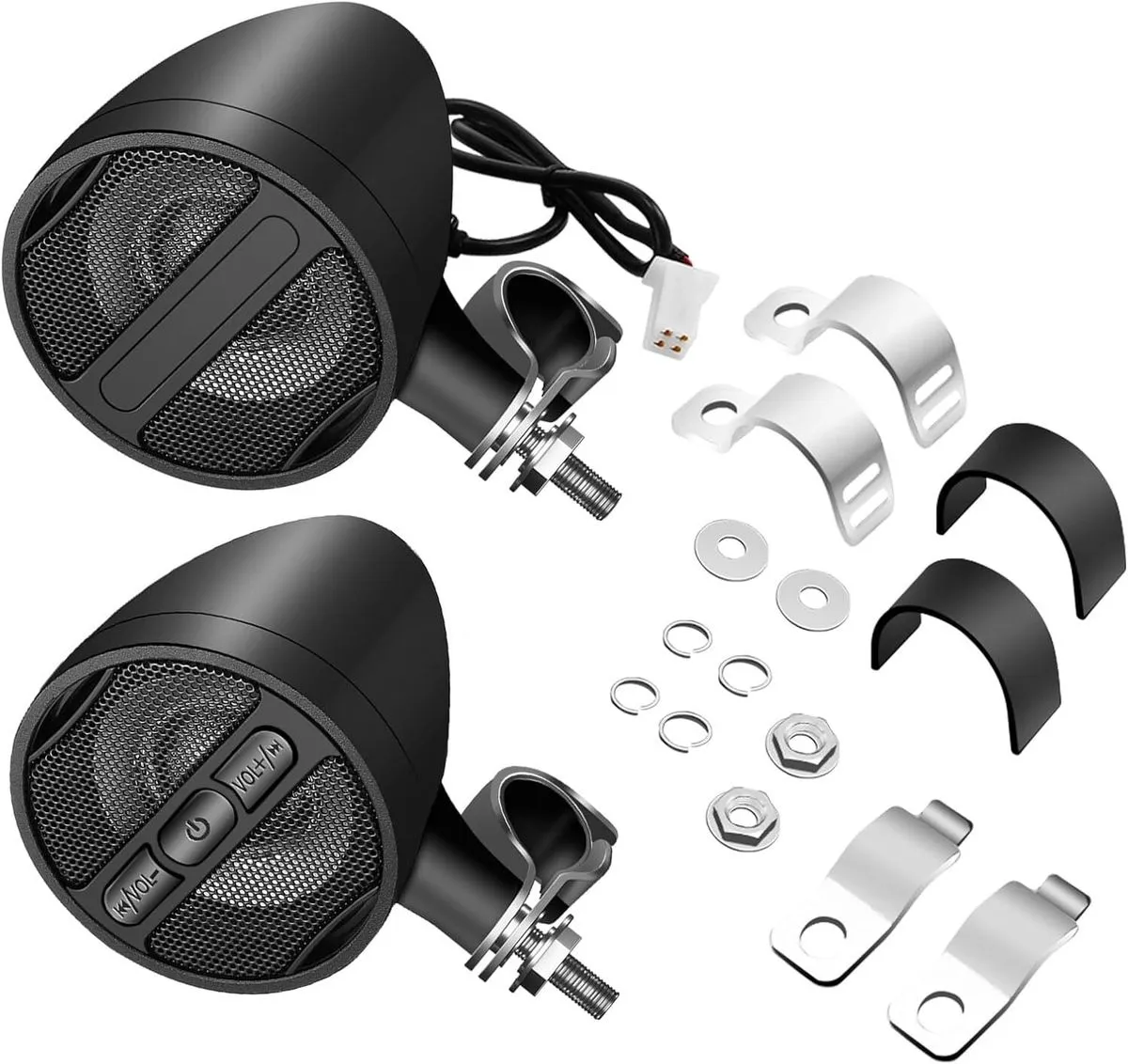 Waterproof Motorcycle Bluetooth Speakers 28W USB AUX MP3 Audio