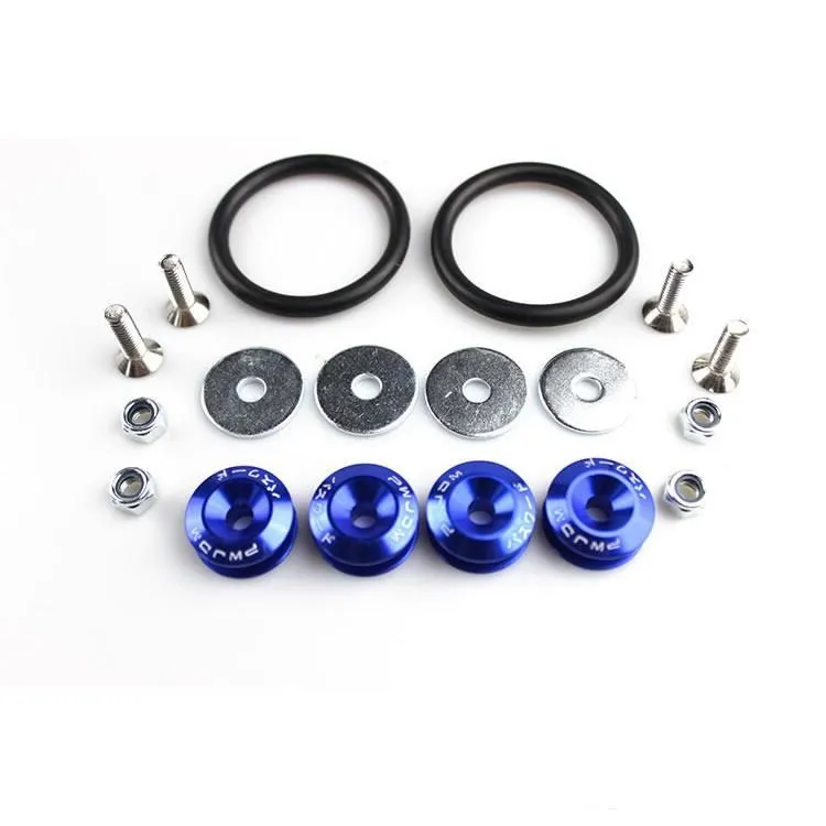 Bumper Quick Release Fasteners O-Ring Blue Aluminum