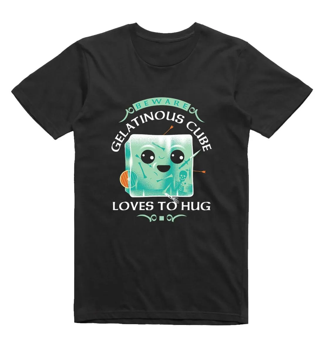 Gaming T-Shirt: Gelatinous Cube Loves to Hug (RPG / Boardgame)