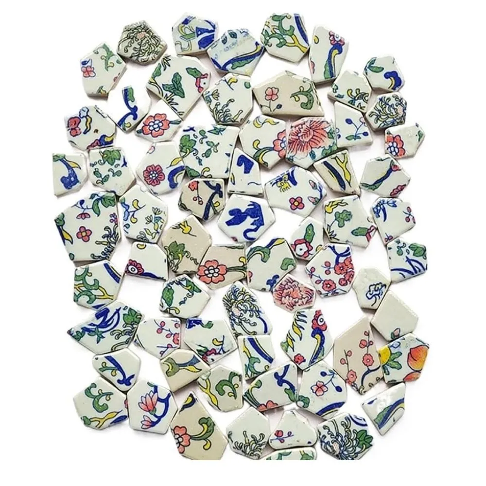 Decor Porcelain Irregular Ceramic Mosaic Tiles - (500g)