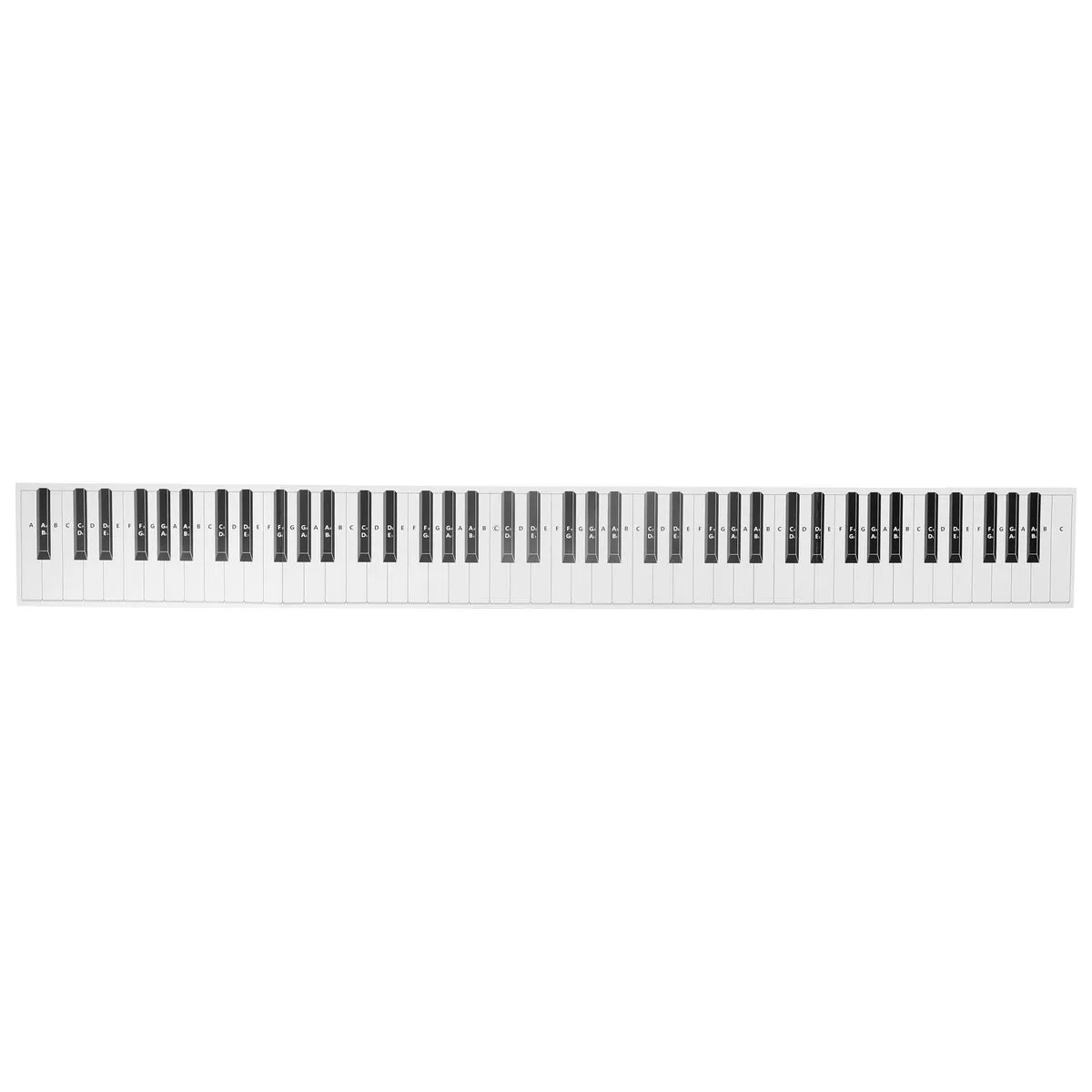 88 Key Practice Keyboard Piano & Note Chart for Behind the Keys