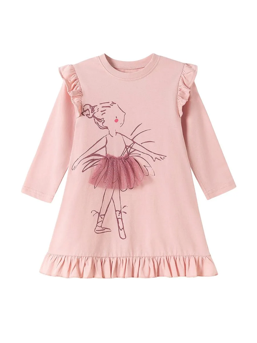 Cute Girls' Dress, Long-Sleeved Dress For Autumn
