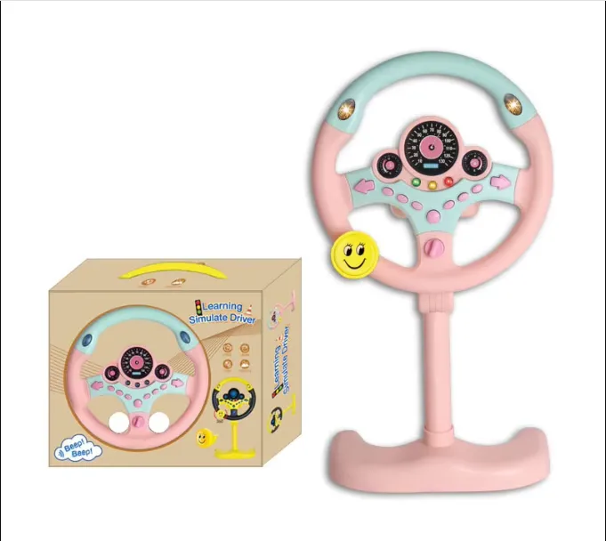 Multifunctional Sensory Steering Wheel Toy with attaching straps