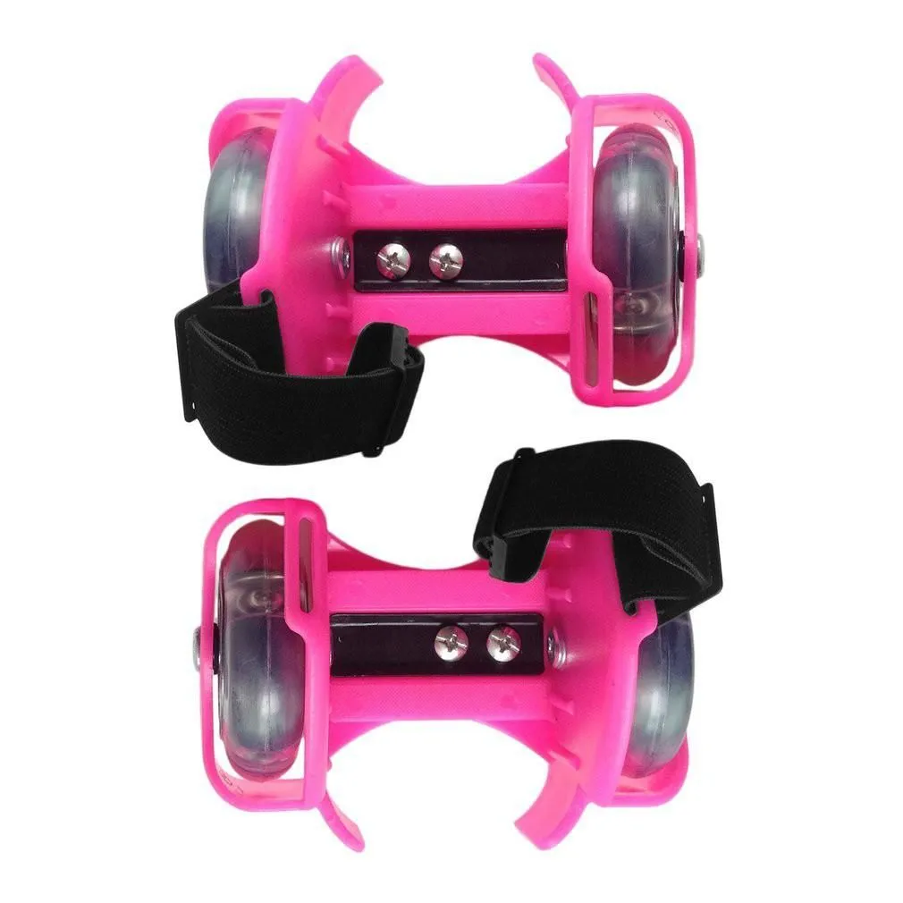 Adjustable Flashing Small Whirlwind Pulley/Wheel Heel Roller - Pink