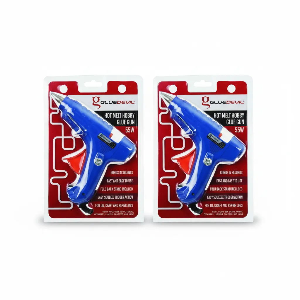Glue Devil Corded Glue Gun 55W for Crafting and Repairs - 2 Pack