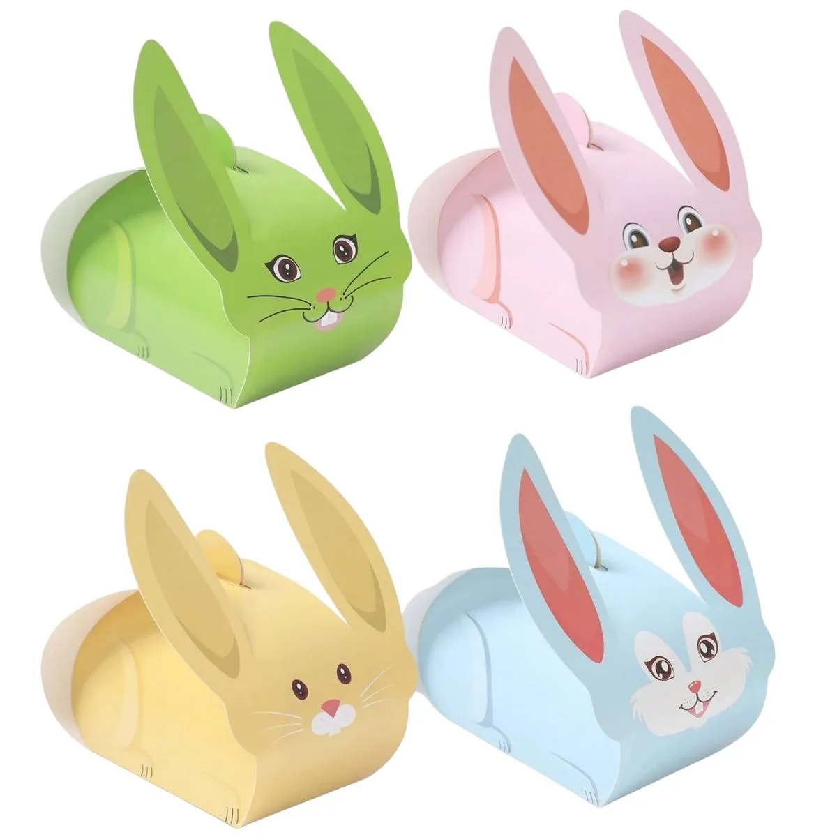 4pcs Easter Bunny Paper Gift Boxes - Cute Bunny Boxes