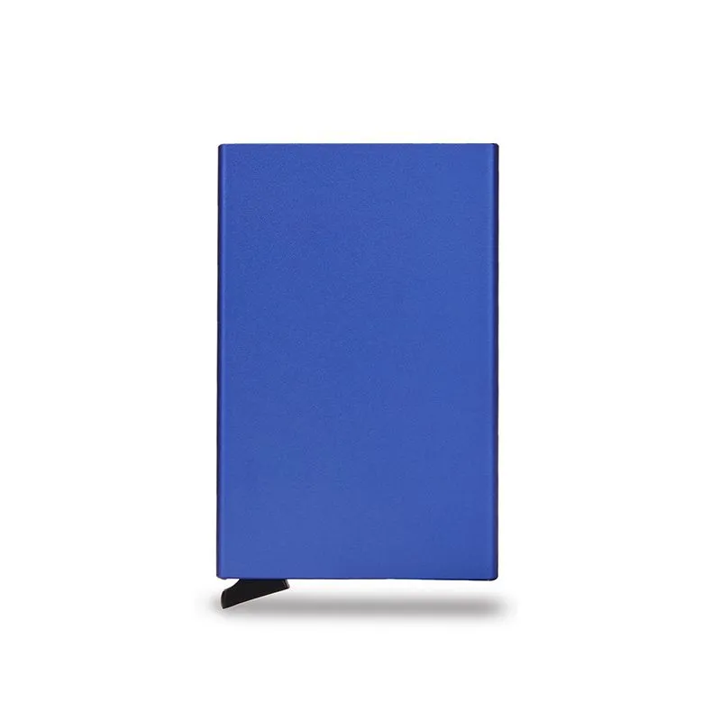 RFID Anti Magnetic Aluminum Alloy Card Box, One Click Card Dispensing