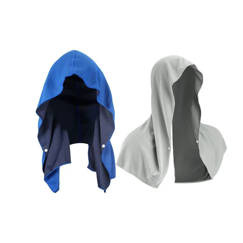 2Pack Cooling Hoodie Towel,UV Protection Cooling Hoodie Towel and Neck Wrap