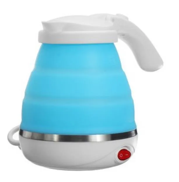 Portable Silicone Travel Folding Electric Water Kettle - Blue