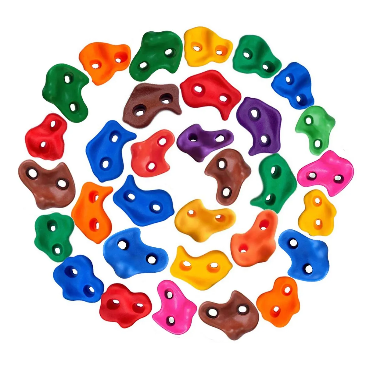 Mix DIY Kids Rock Climbing Wall Holds Grips 32 Pieces
