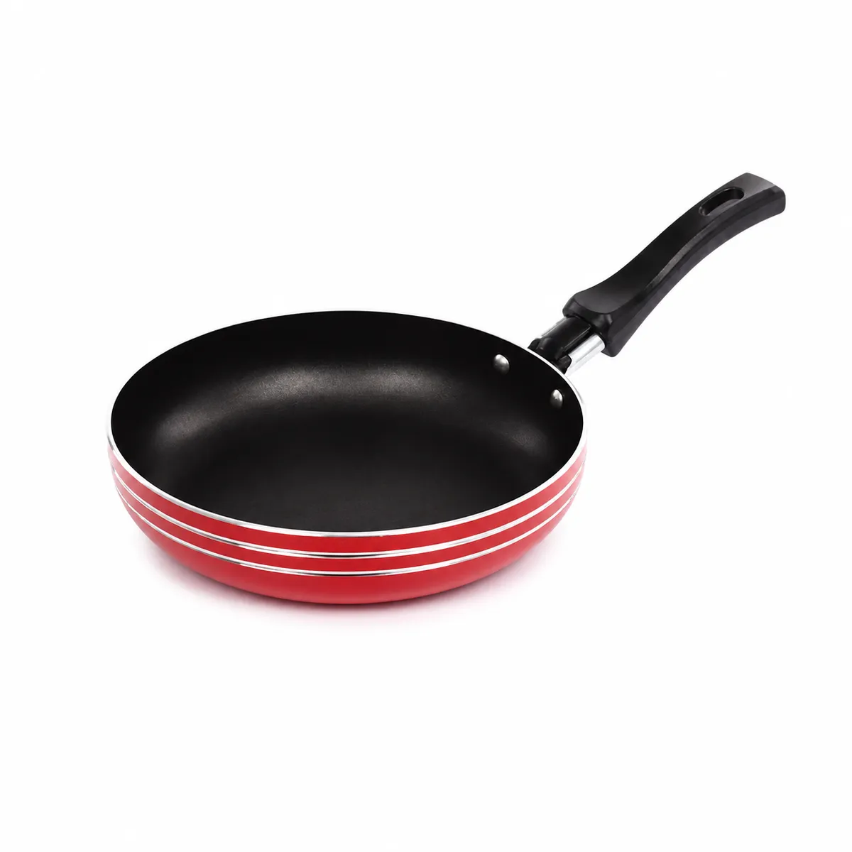 26cm Non-Stick Frying Pan | Red Outer Finish | 1 Piece Frypan