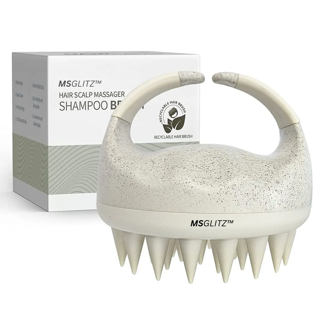 MsGlitz Shampoo Hair Brush - Scalp Massager - Shower Brush - Salon Grade