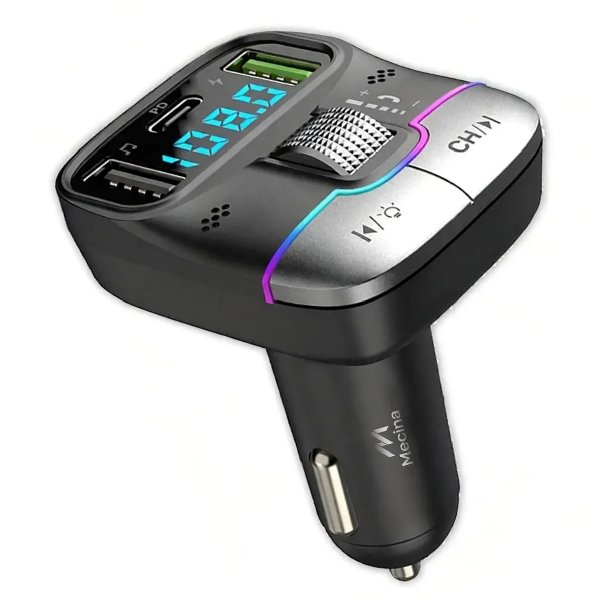 Bluetooth Car FM Transmitter PD Fast Charger Lossless Music Hands-Free Call