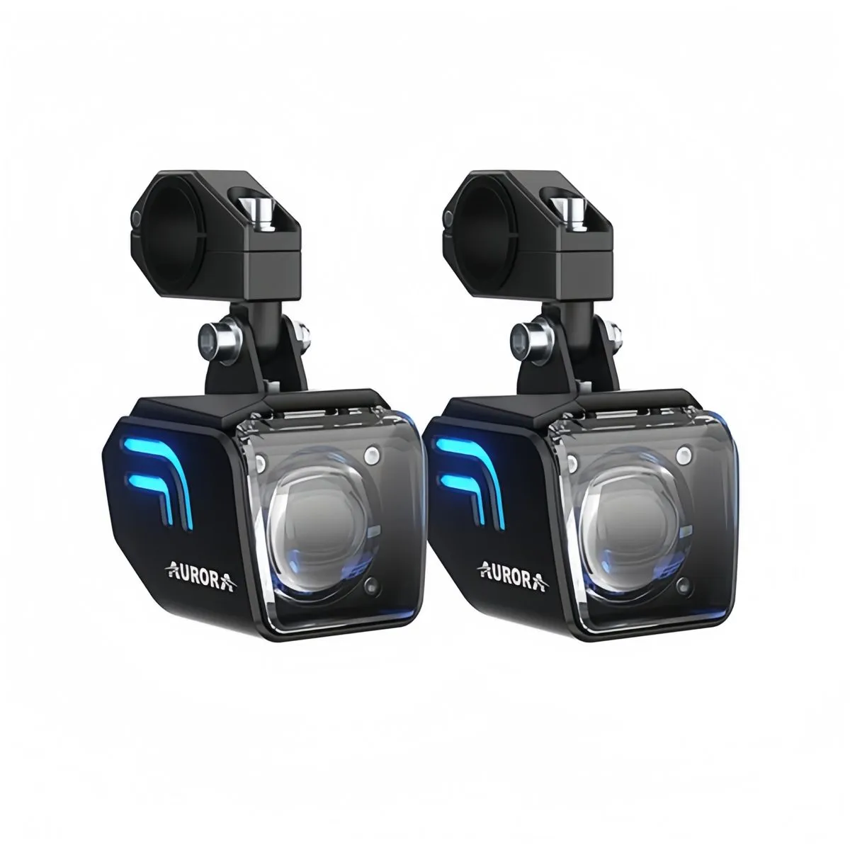AURORA Motorcycle LED Auxiliary Lights, Hi/Lo Beam Dual Color