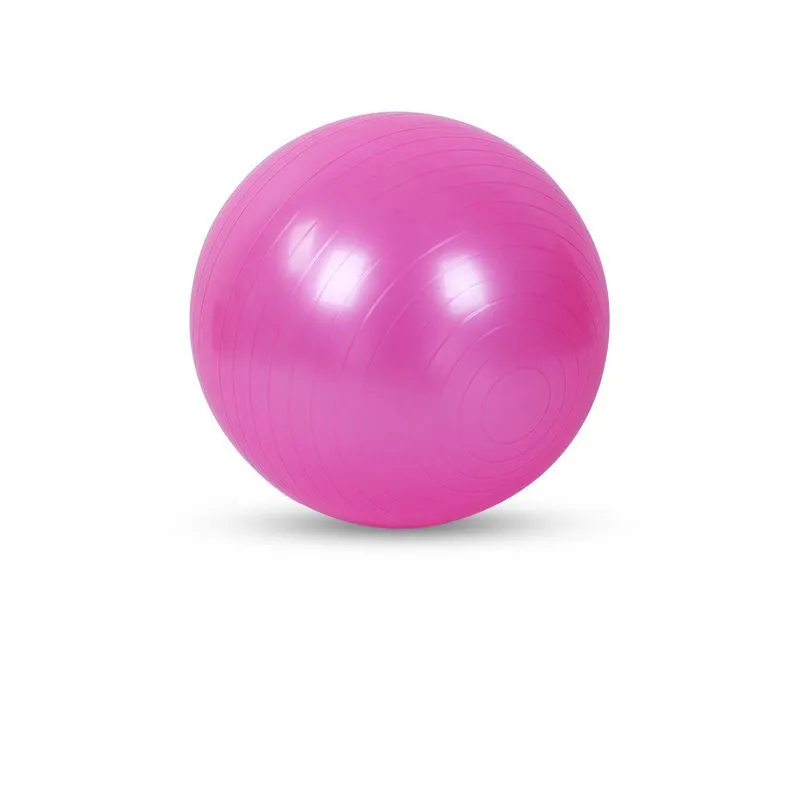 PVC Yoga Ball ThiCkened Explosion-proof 75cm Yoga Gym Fitness Ball Glossy - Pink