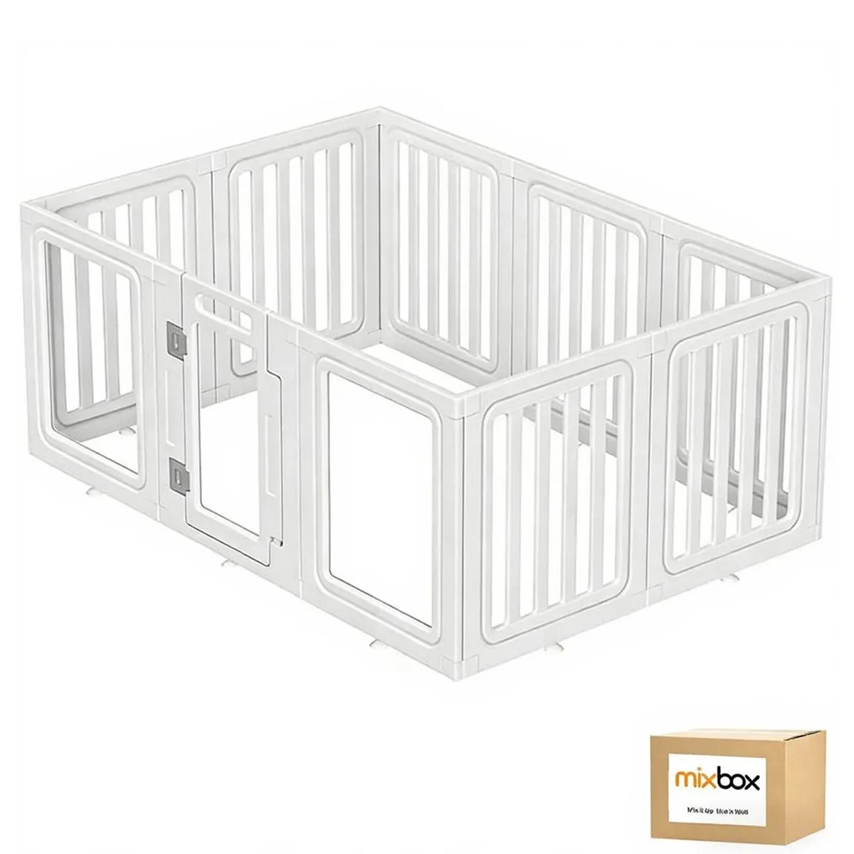 Mix Box Acrylic Baby/Dog Playpen Indoor Pet Fence with Door Lock forS/M Pet