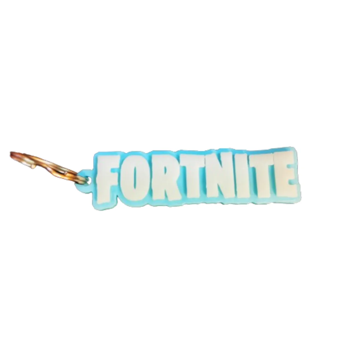 Fortnite Keyring Blue and White 3d Printed