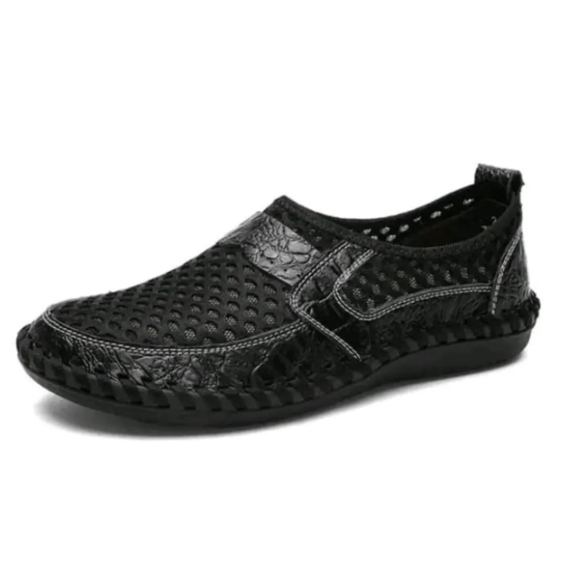 Breathable Men's Slip On Shoes - Black