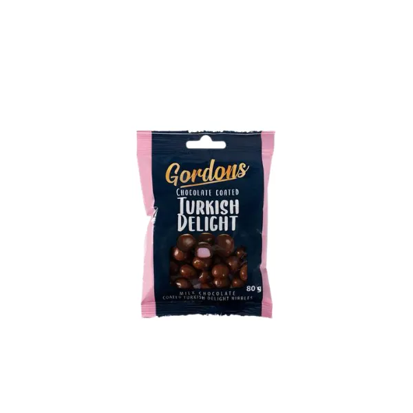 Gordons Sweets- Chocolate Coated Turkish Delight 80g x 4