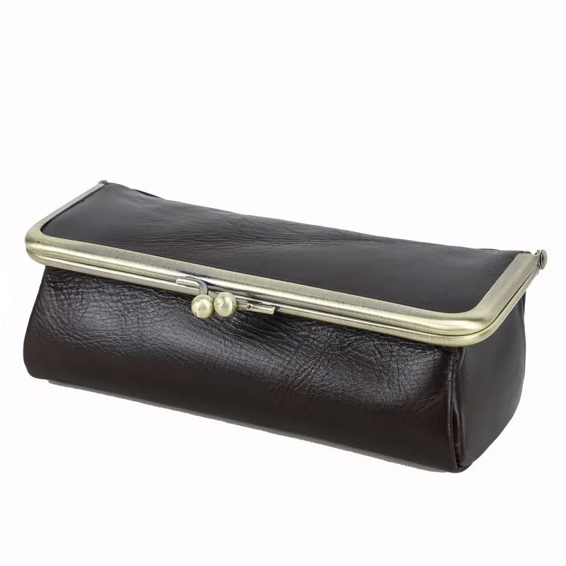 Portable And Durable Leather Eyeglass Case,Soft Lining,Scratch Resistant.