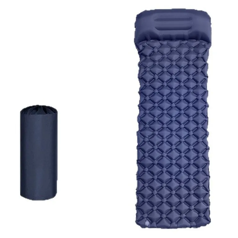 Foot Pump Inflatable Sleeping Pad for Outdoor Camping, Airbed, Camping Mat