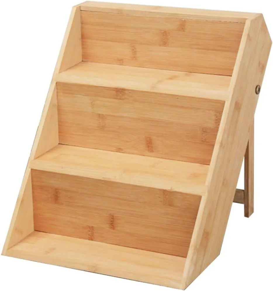 3-Tier Bamboo Spice Rack Organizer for Countertop