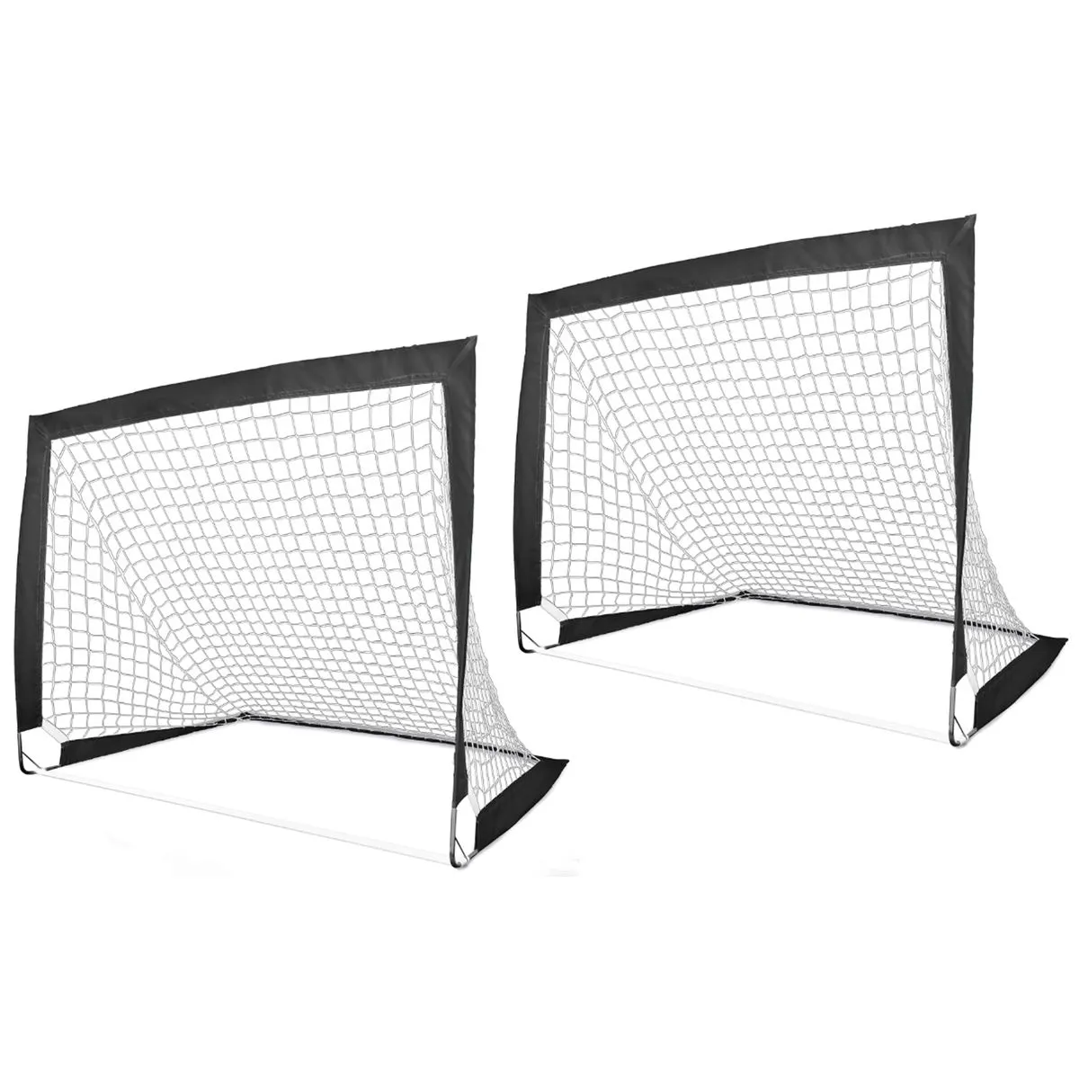 2 Pack Portable Soccer Goals Net Pop-Up Folding Soccer Net for Training