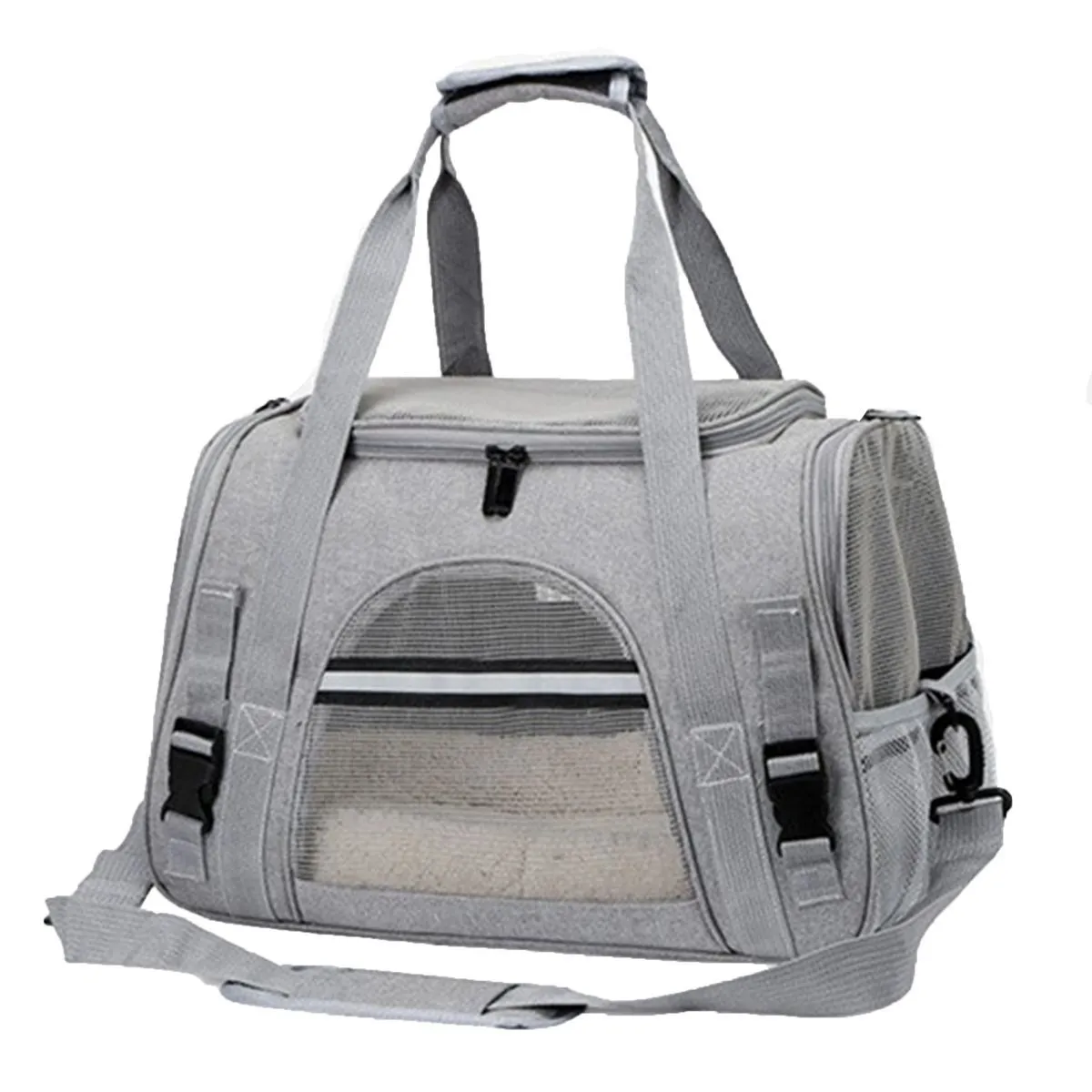 Mesh Breathable Pet Carrier Backpack Foldable Handbag for Dogs Cats Travel