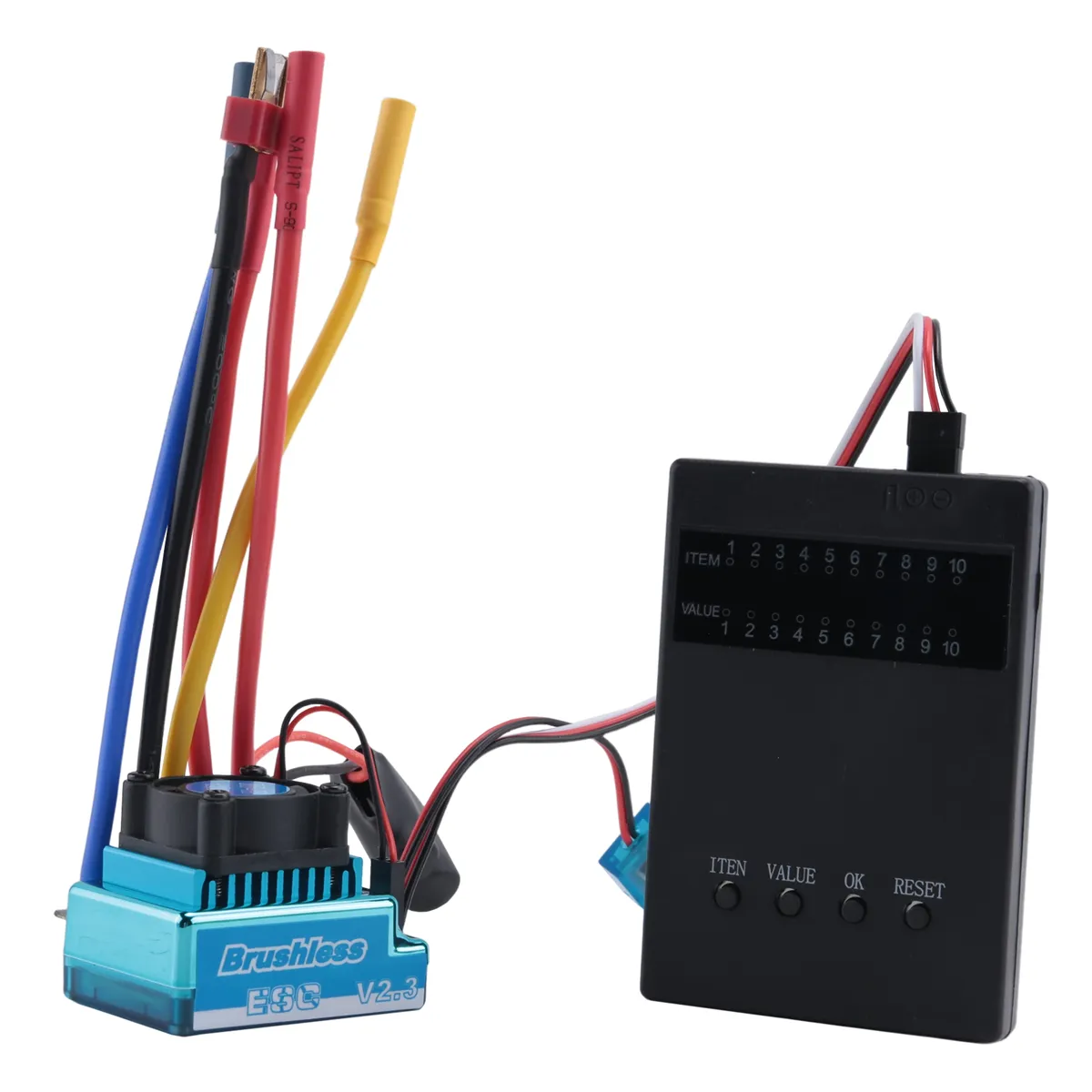 1:10 Car 120A Waterproof Brushless Esc + Program Card for 1/10 Rc Car