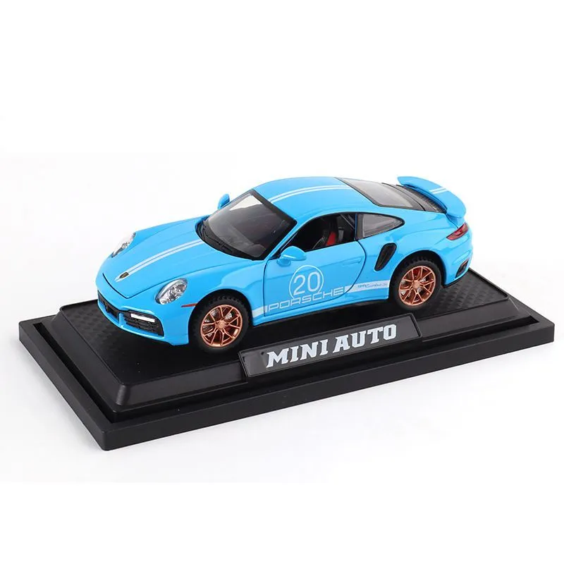 PORSCHE-3230A, 1:32 Porsche 911 Turbo S Model Car - Blue