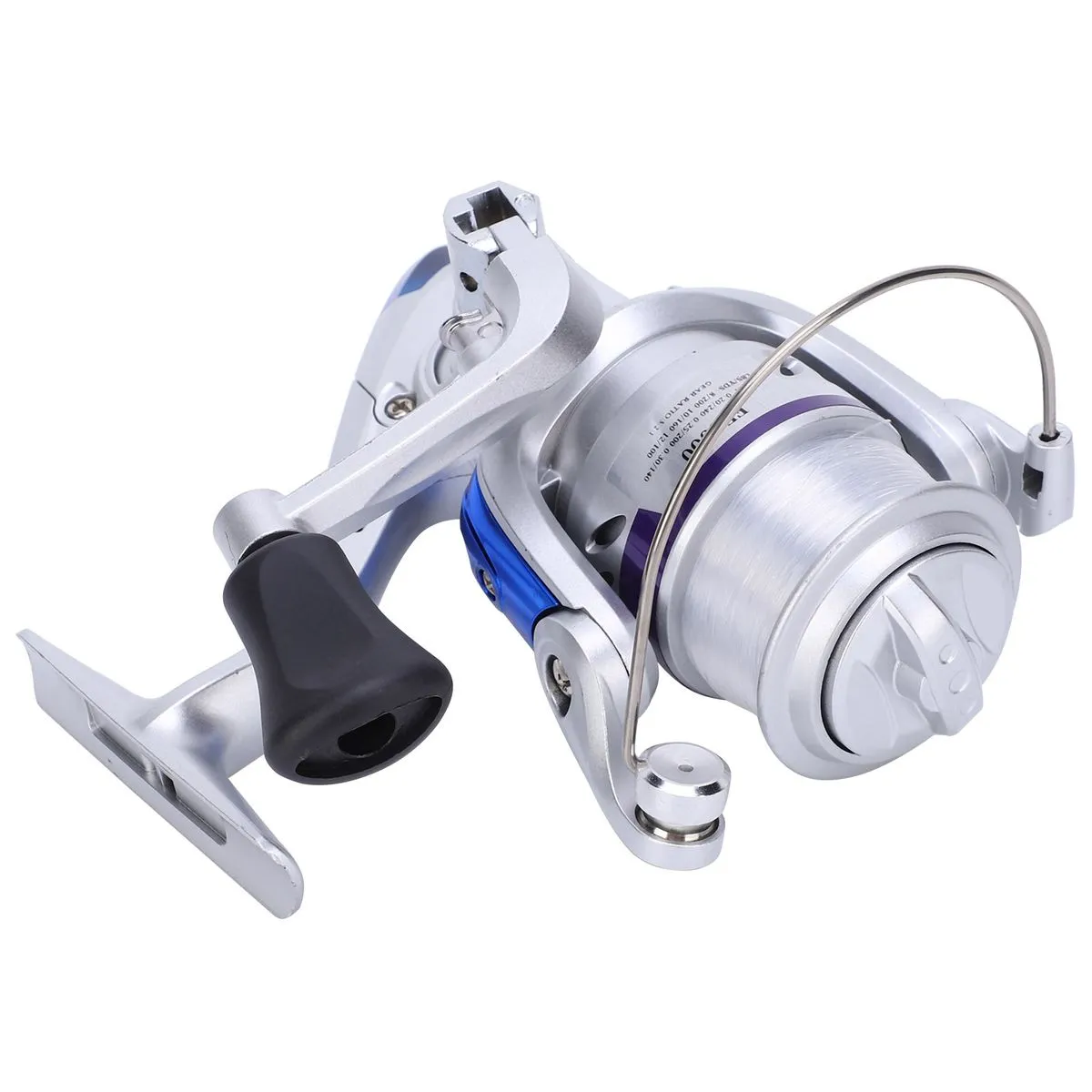 Silver Portable Fishing Reel with Fish Wire