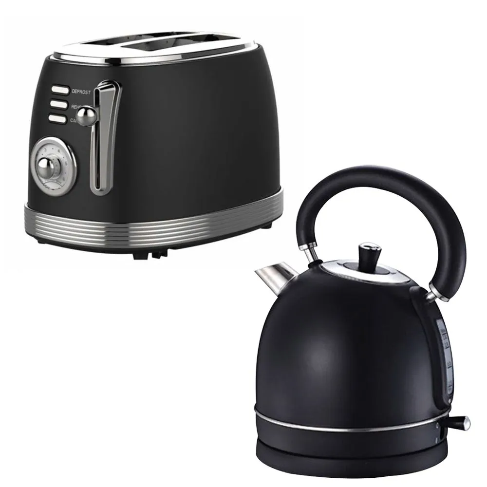 Premium Quality Kettle & Toaster Combo - Coral Black