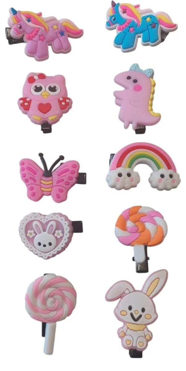10 Pieces Cute Animal Themed Hair Clips