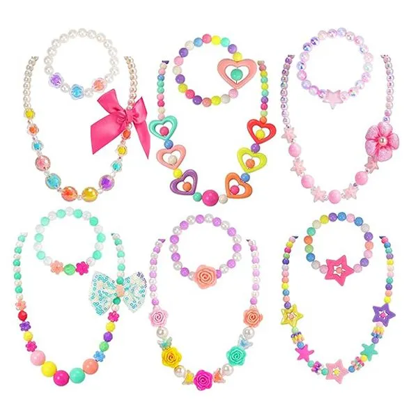 Jewelry for Little Girls Necklace Bracelet,Toddler Dress up Jewelry Gifts