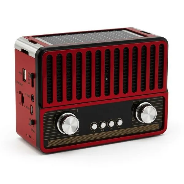 Solar Powered Portable Radio Player with USB Charging