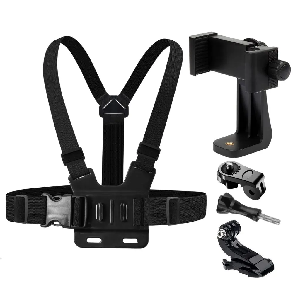 Outdoor Sports Cycling Chest Fixed Phone Holder, Chest Fixed Shoulder Strap