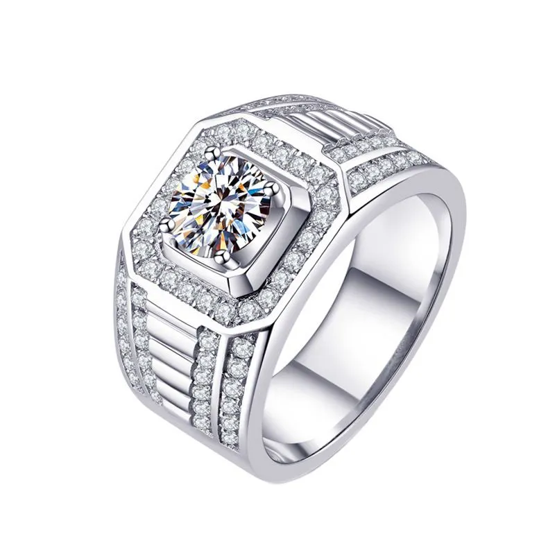 1 ct Moissanite Men's Business Ring
