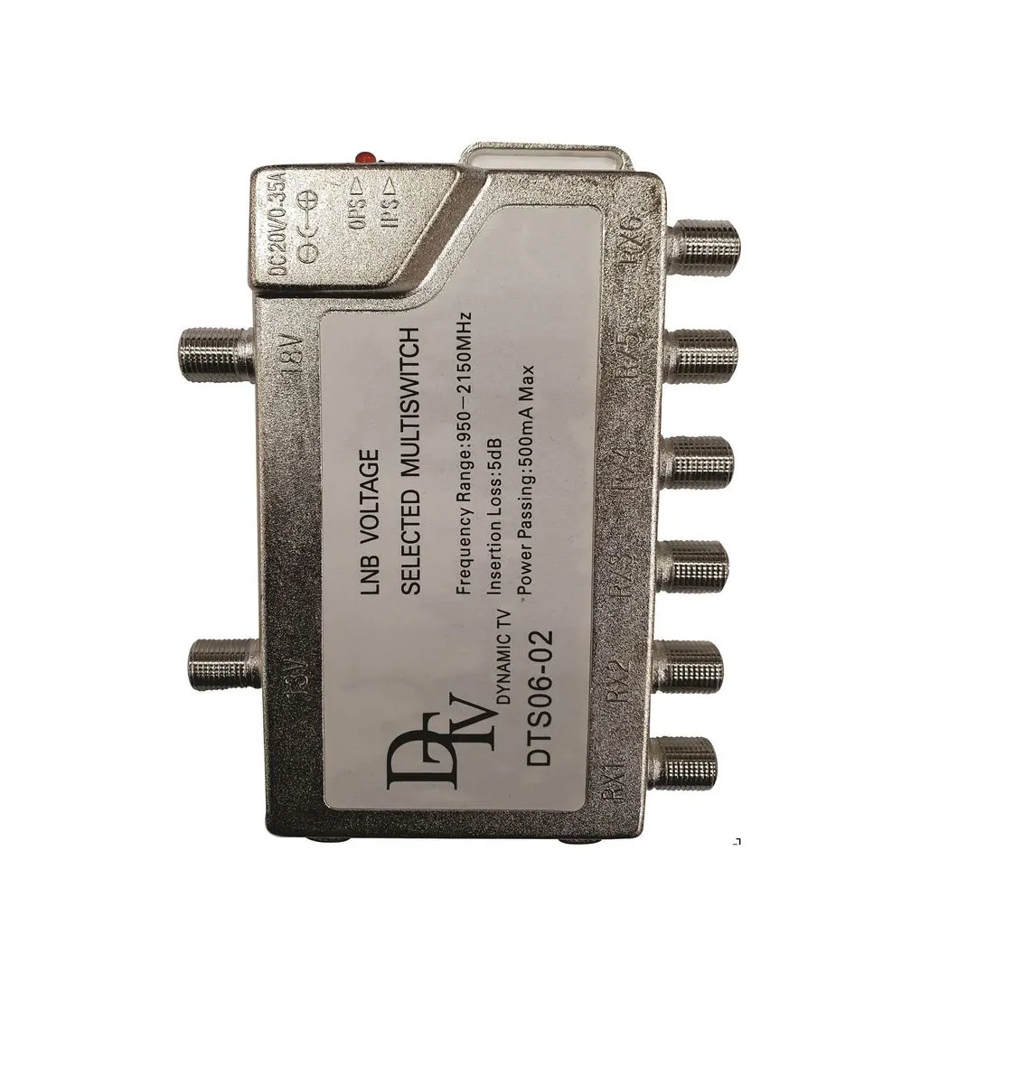 Dynamic TV LNB Voltage Selected Multiswitch DTS06 - 02