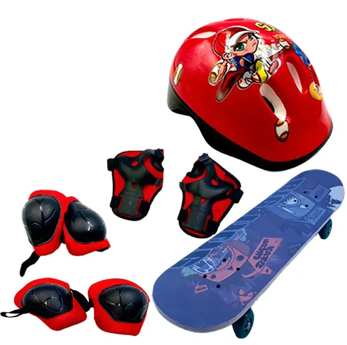 Urban Skateboard (70cm) With Protective Gear For Kids