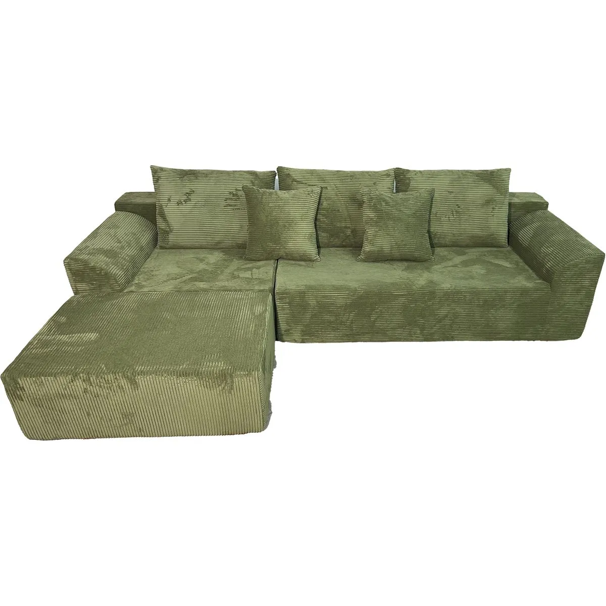 Lomansa 250Cm Sectional Couches for Living Room, Modular Sectional Sofa - Green