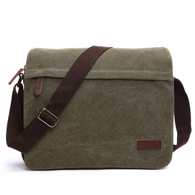 Capacity Single Shoulder Messenger Bag-army green