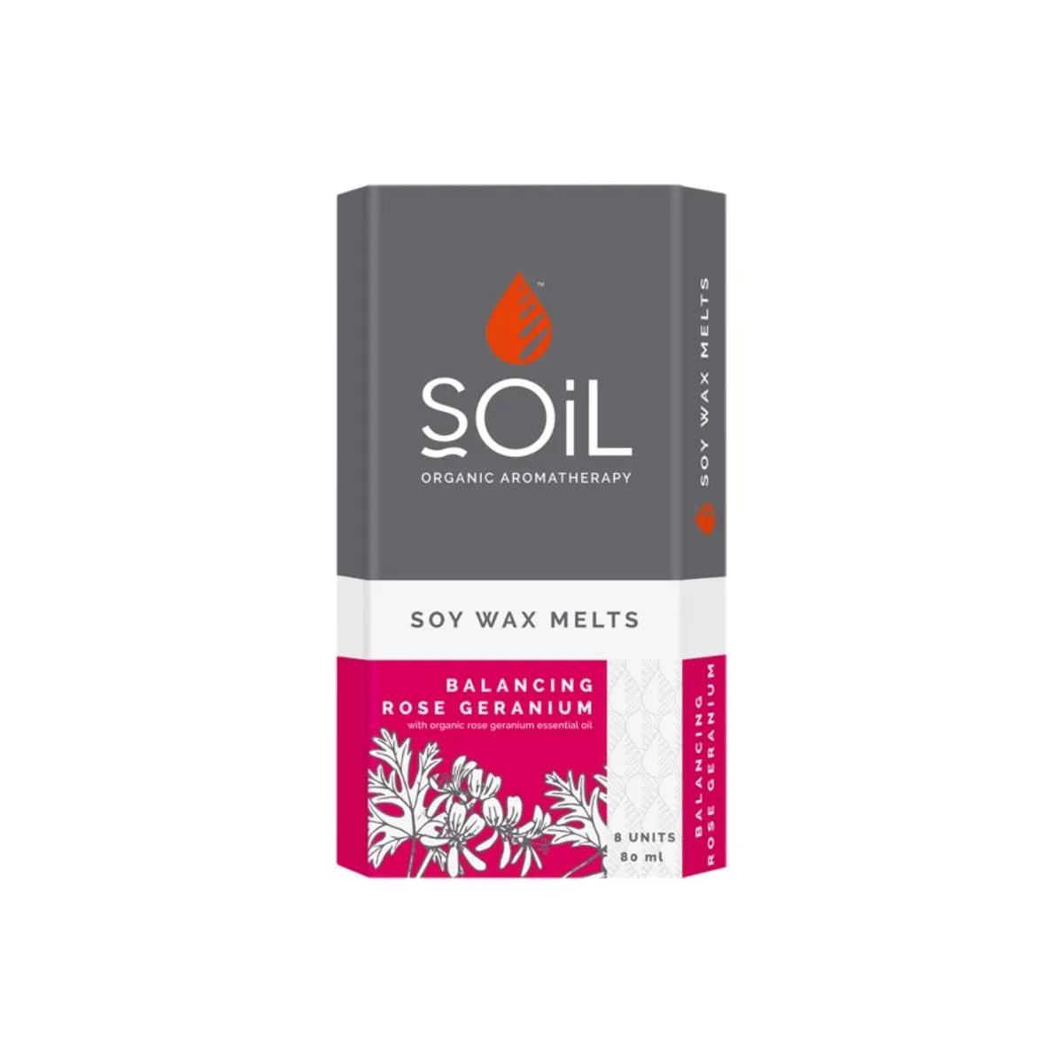 SOiL Organic Soy Wax Melts 8 pieces - Balancing Rose Geranium