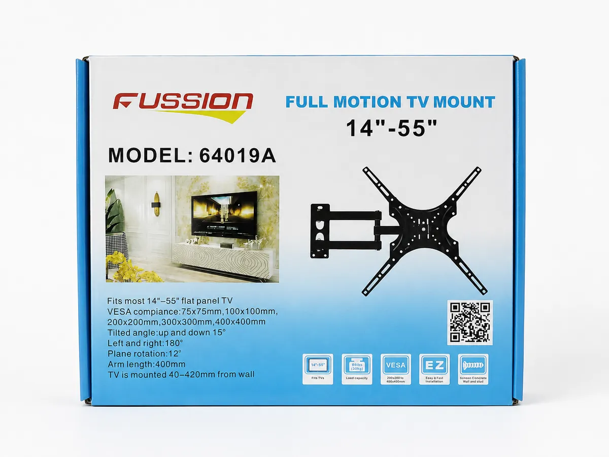 Fussion Full Motion TV Wall Mount 14"-55" - Model 64019A