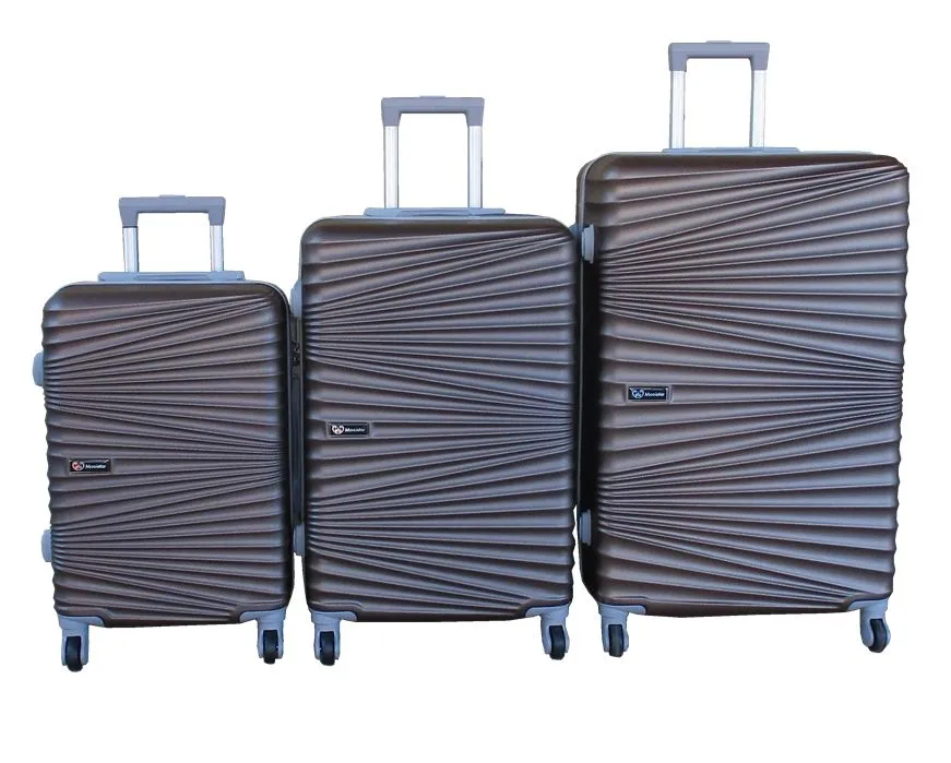 Travel Luggage Suitcase Bag Set-Stylish, and Convenient 3-Piece - Brown
