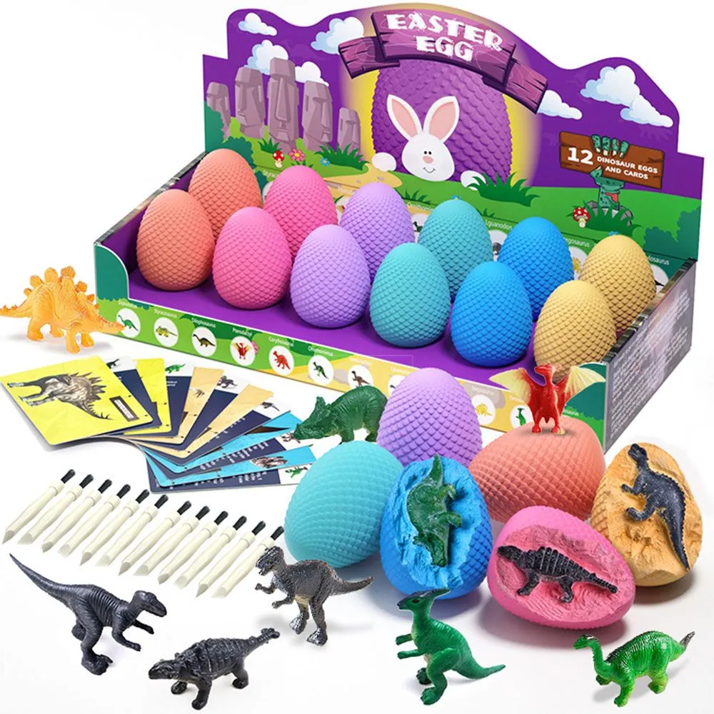 Dinosaur Eggs Dig Kit DIY Toys for Kids Birthday Easter Christmas Gifts