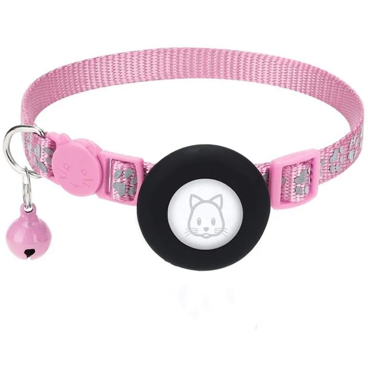 Airtag Cat Collar, Apple Air Tag Cat Collar with Safety Buckle and Bell