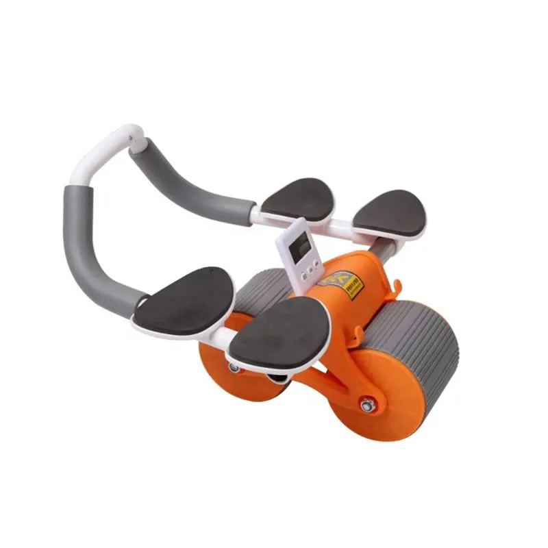 Automatic Rebound Two-Wheel Four-Elbow Support Ab Training Roller ZR-818 - Orange