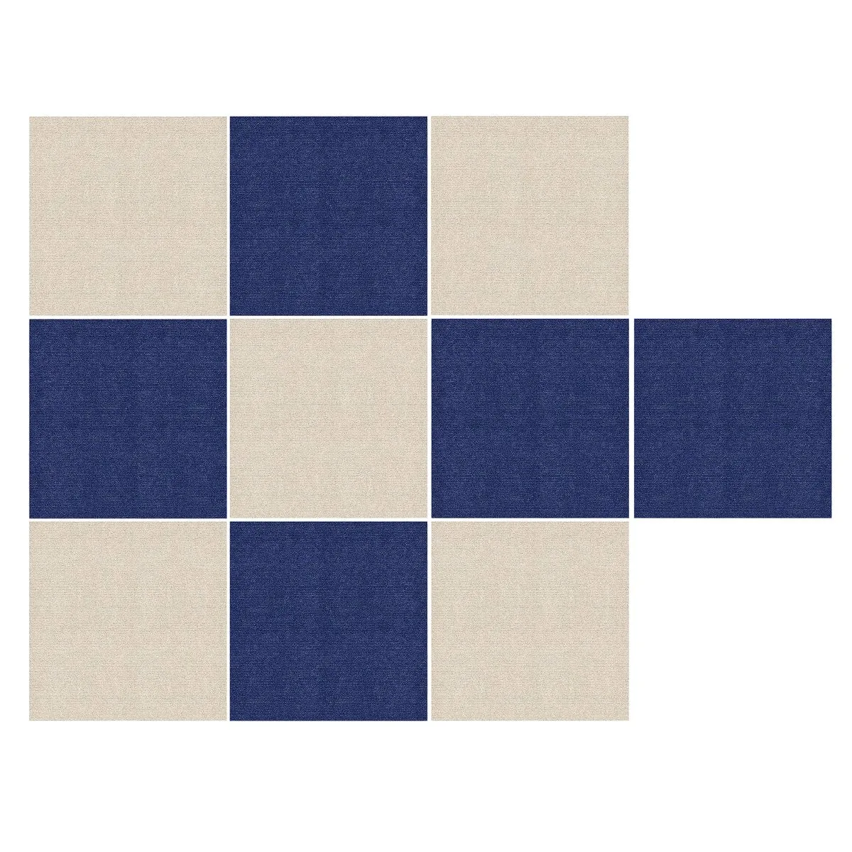 10PCs Self-adhesive Pet Anti-slip Floor Mat Cat Scratching Carpet(30x30cm) - Blue