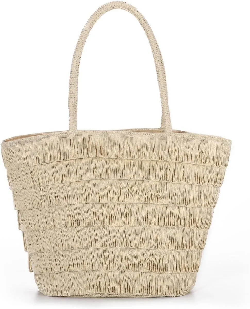 Womens Straw Tote Bag Boho Woven Shoulder Bag for Beach