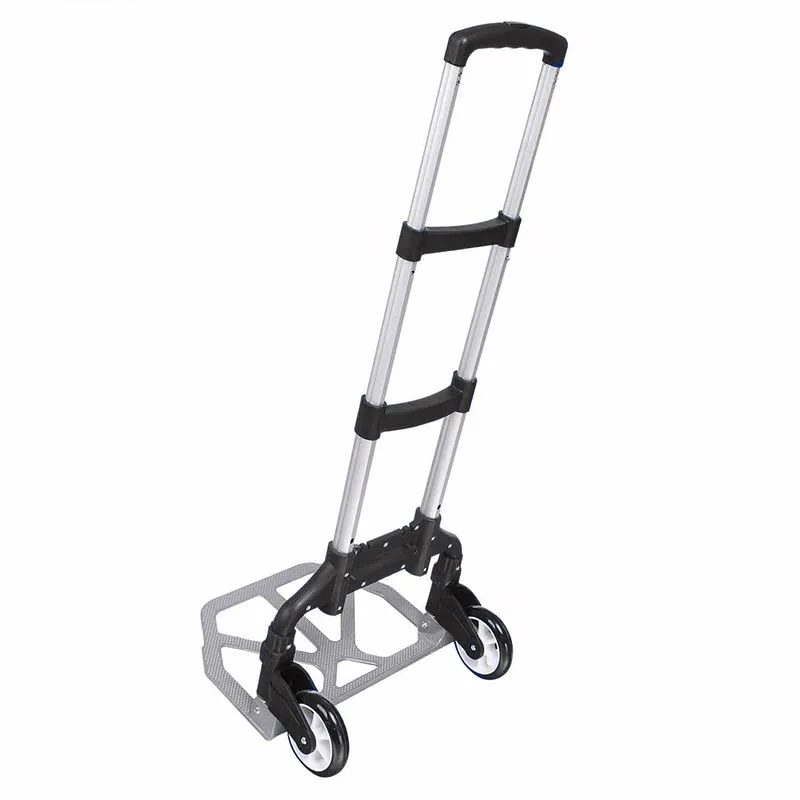 Multi-Functional Aluminium Alloy Foldable Trolley- Holds upto 75kg (Black)